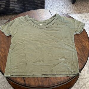 Aerie Olive V-Neck Tee